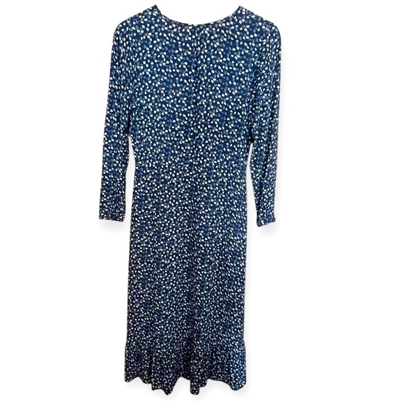 Jade Long Sleeve‎ Midi Dress in Navy Ditsy Floral​ - Picture 6 of 11